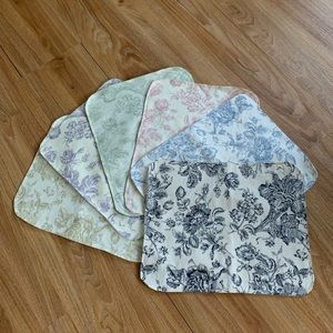 Handmade upcycled placemats set of 6